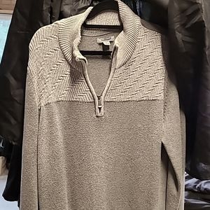 Men's large quarter zip business casual sweater